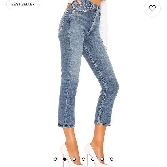 Agolde Riley High Rise Straight Crop in Frequency 23 - Picture 5 of 7